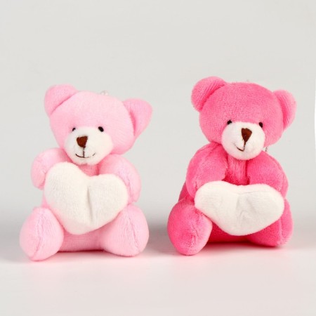 Soft toy "Bear with Heart" on the suspension, color mix-3