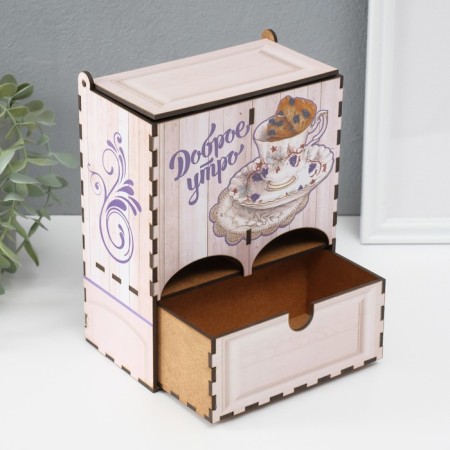 Tea house double with the box "Good morning" 20x8.7x15.2 cm mix-2