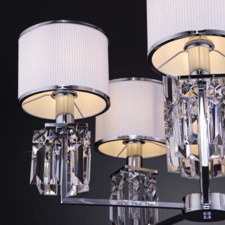 Suspended chandelier with lampshades Zaffiro, 40W, E14, 62x62 cm-2