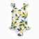 Children's swimsuit KAFTAN "Lemons", height 134-140 cm, white