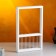 Kashpo wooden 28 × 4.5 × 40 cm with 5 flasks "Extra frame", white give beautifully