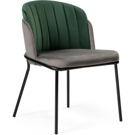 SILEMENT SILIMAR SIOLIM Metal/velor, black/graphite/emerald 54x60x76 cm