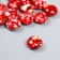 Beads for creativity plastic "Marble. Red" set of 15 pcs 1.7x1.7x1 cm