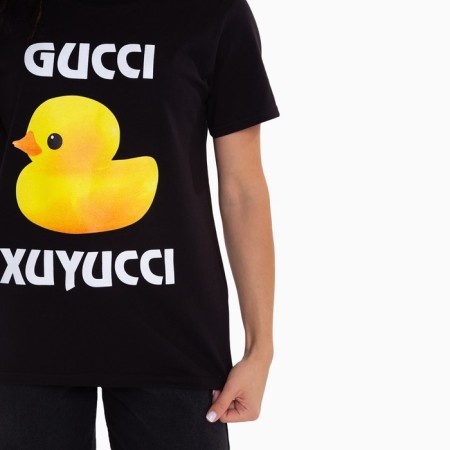 Women's T -shirt "Gucci Xuyucci", black color, size 48-1