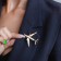 Brooch "Airplane" Color Gold