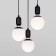 Suspended lamp with glass lamps of Bubble, 60W, E27, 30x30 cm