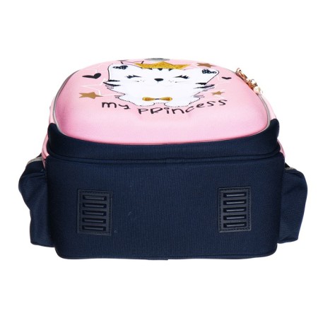 Frame, 36 x 28 x 20 cm, Grizzly, from Plyusha, + keychain, dark blue/pink-6