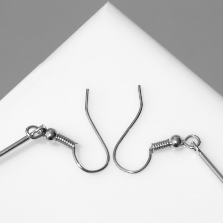 Earrings with pearls "Beads on a stick", white color-1