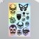 Holographic stickers (stickers) "Skull" 10x15 cm, 5-209