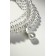 The necklace with pearls "Diana", 4 threads, d = 0.8, the color is white, 40 cm