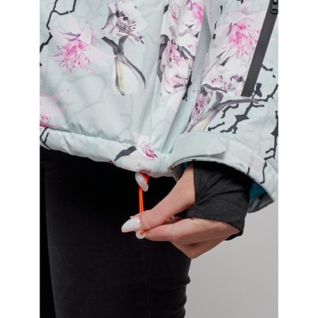 Ski jacket female, size 42, turquoise color-8