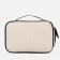 Cosmetic bag with a zipper, with a lining, beige color