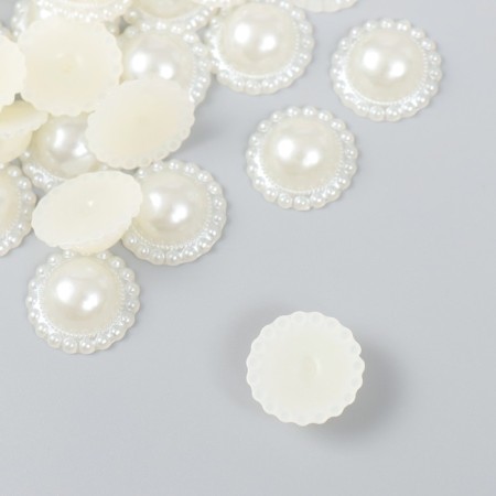 Decor for creativity "Pearl chamomile" d = 1.8 cm set 100 pcs-1