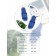 Slippers with a massage effect, open nose, size 42-43, blue color