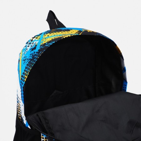 School backpack from lightning textiles, external pocket, blue/yellow color-5