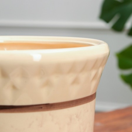 Pot Flower Crete No. 3, white 3.7 l, mix-2