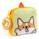 Baby plush backpack with Korgi wallet, 24*24 cm, orange color