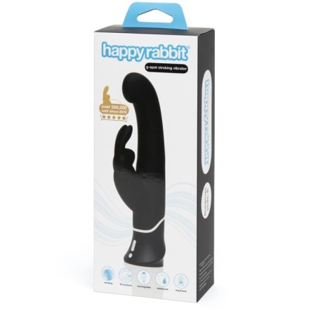 Happy Rabbit Stroker, 24.2 cm, black vibrator, black-5