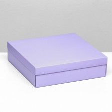 The box is folding, the lid is, lilac, 30 x 30 x 8 cm