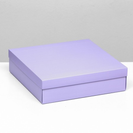 The box is folding, the lid is, lilac, 30 x 30 x 8 cm