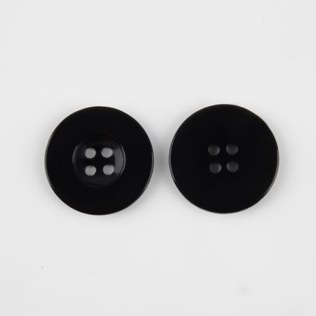 A set of buttons, 4 punctures, d = 25 mm, 10 pcs, in a blister, black color is black-2