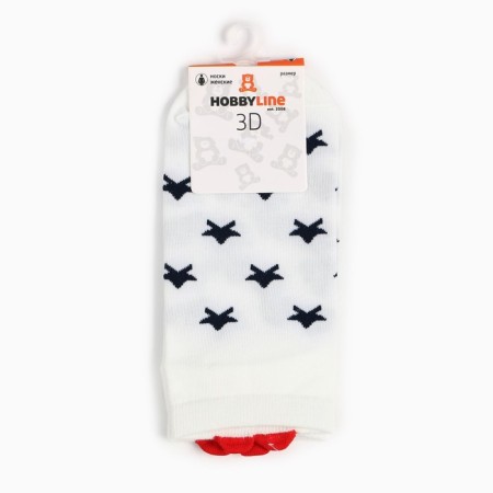 Women's socks, white color/stars, size 36-40-6