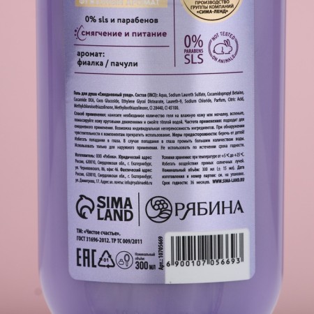 Shower gel Pure happiness "Conducting purification", 300 ml, aroma of a glass-6