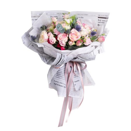 Matte film "Floristic article" White, 0.58 x 0.58 m-4