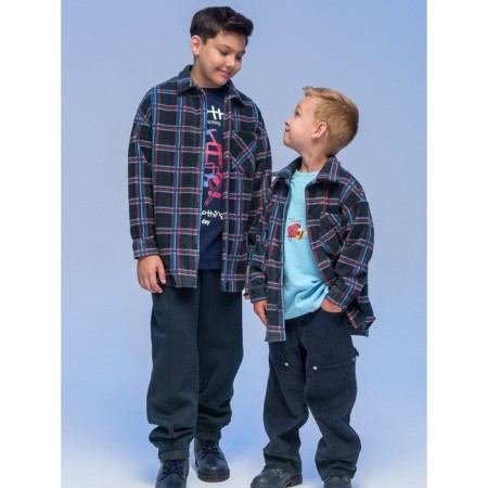 Pants for boys, height 116 cm, dark blue color-1
