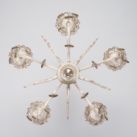 Elisha 5x60W E14 chandelier white with gold-5