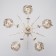Elisha 5x60W E14 chandelier white with gold