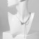 Assorted chain of pearls with a chain, white color in silver, 30 cm