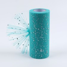 Fatin with sparkles, 15 cm, 11 ± 1 g/sq.m, 23 ± 1 m, tiffany color No. 43