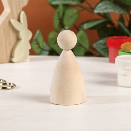 Harvesting for the creativity of the doll No. 4 "Kokeshi", 8 x D4 cm, head D2.2 cm-1