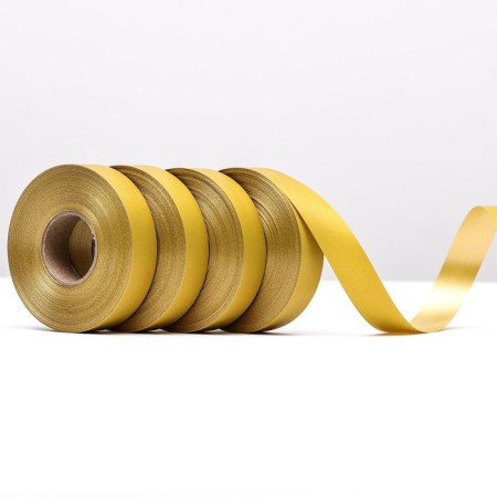 Polypropylene tape "Matt" for decor and gifts, gold, 2 cm x 50 m-1