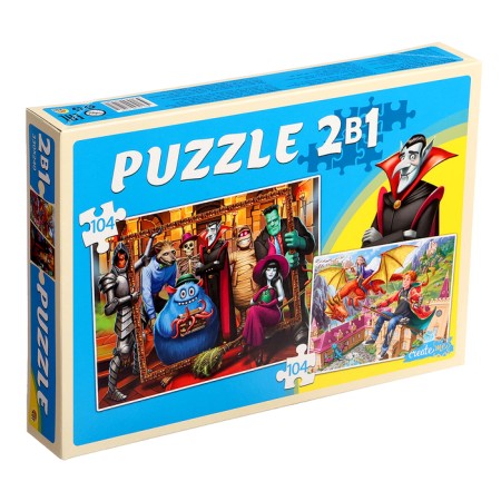 Puzzles 2 in 1 “Wizards and Monsters No. 1”, 104 and 104 elements