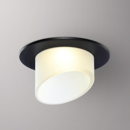 Lamp built -in Novotech. Lirio, 9W, GU10, 66x98x98 mm, black color
