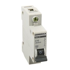 Circuit breaker automatic IEK Generica VAL47-29, 1P, 16 A, 4.5 KA, HAR-KA from