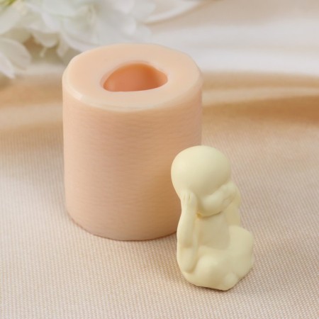 Silicone Mold "Little Buddha 1" 2.5x2.5x4 cm-1