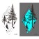 Tattoo on the body phosphorus "spruce forest" 10.5x6 cm