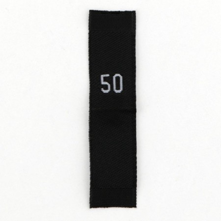 Textile strip “50”, 4.6 x 1.1 cm, black color-3