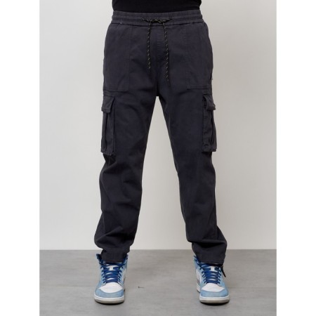 Cargo jeans men, size 44, dark gray color