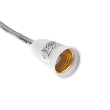 Ecla adapter, plug-patron, e27, 300 x 40 mm, with a switch, flexible, white-3
