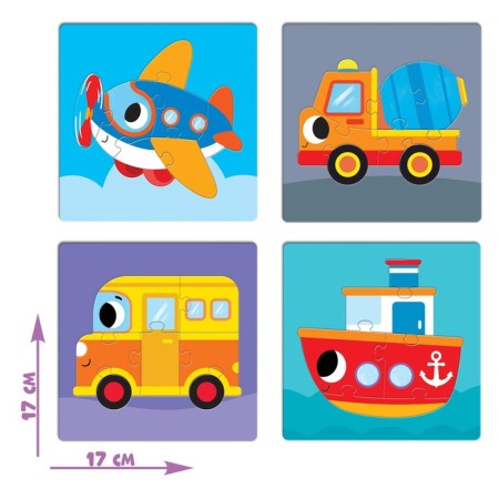 Puzzle-soroter 4 in 1 "We go, fly, we float"-1