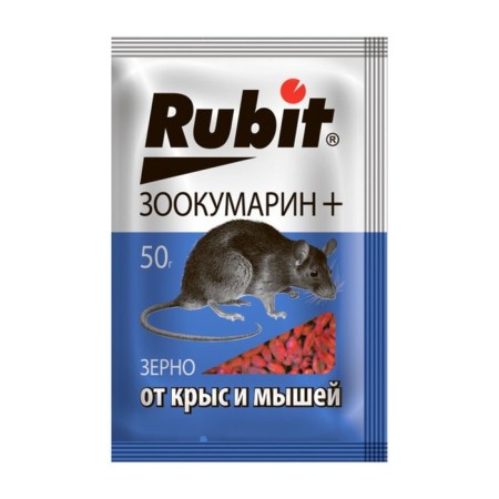 Grain bait "Rubit" Zookumarin+, from rats and mice, 50 g