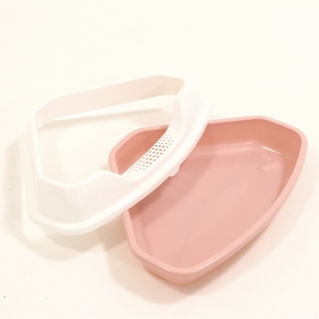 Corner toilet with a busting frame ", 55.5 x 41.5 x 15 cm, pink-4
