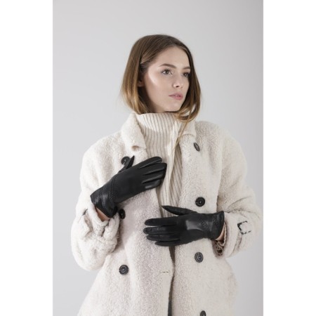 Female gloves, size 8.5, with insulation, black color-1
