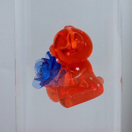 Lava-lamp "Bear" LED 2W from batteries 3haa red 7x7x24 cm-5