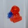 Lava-lamp "Bear" LED 2W from batteries 3haa red 7x7x24 cm
