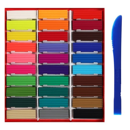 Plasticine 30 colors 600 g, gamma "cartoons", with a stack, cardboard packaging 210119_04-1